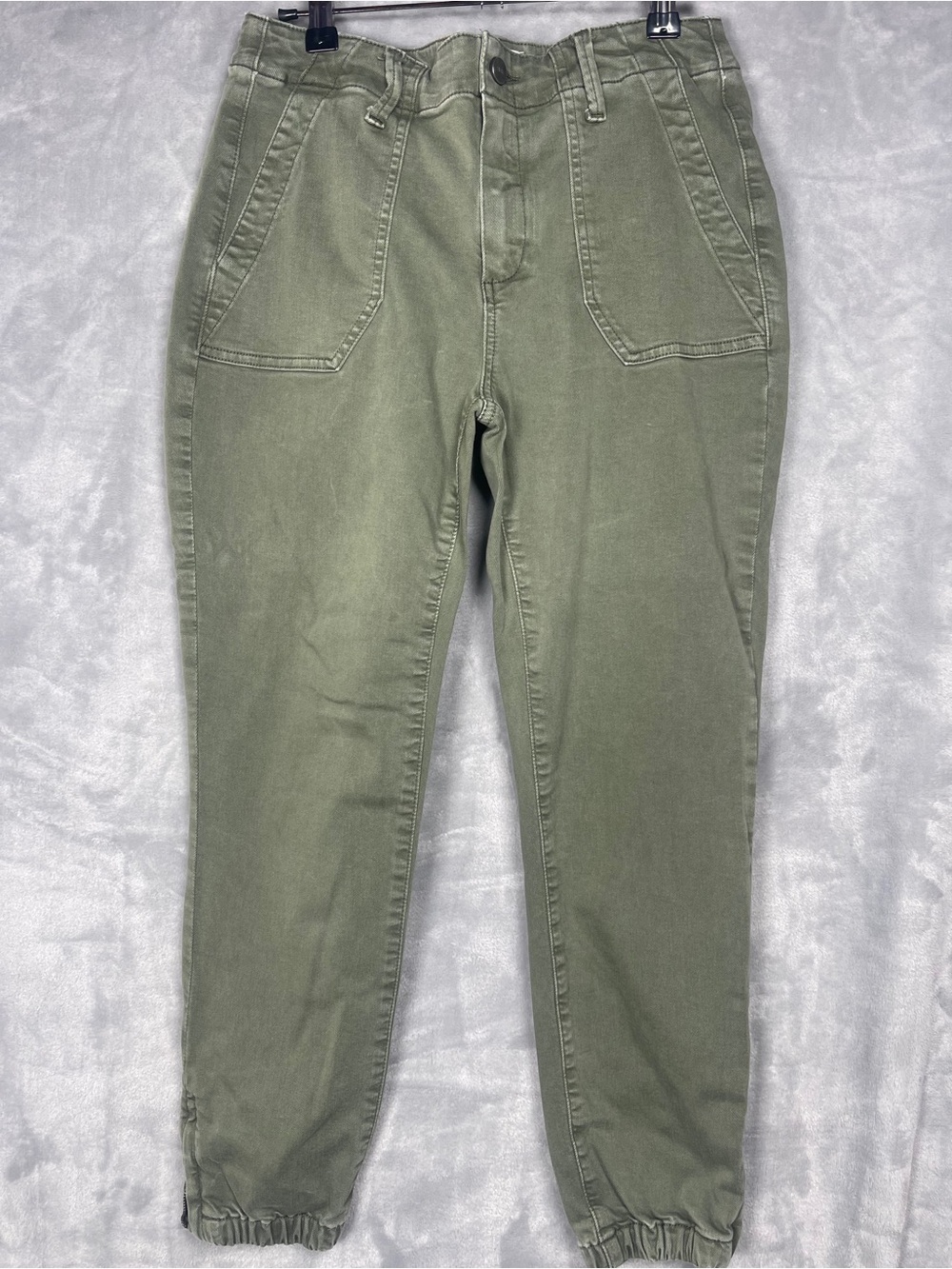 PAIGE petite Mayslie Olive Green Casual jeans